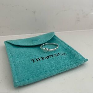 Tiffany & Co Silver Heart Ring, size 7